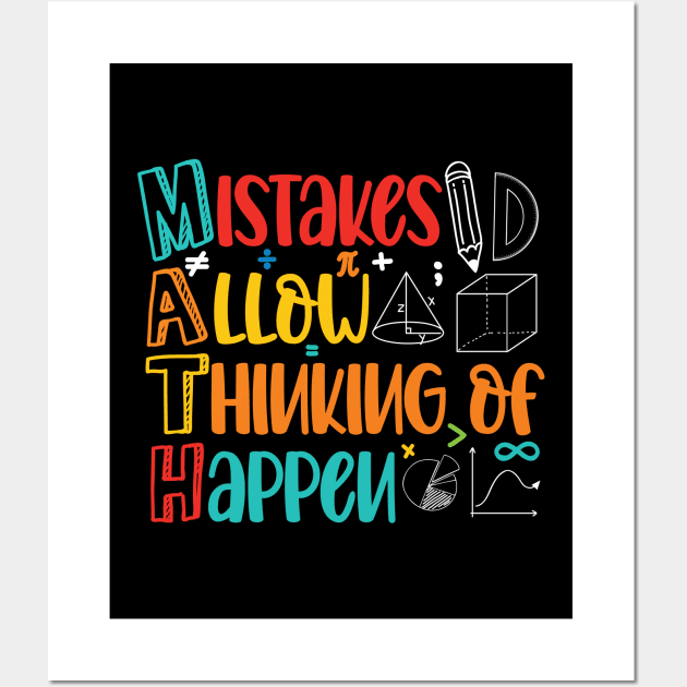 MATH Mistakes Allow Thinking to Happen Wall Art by AngelBeez29